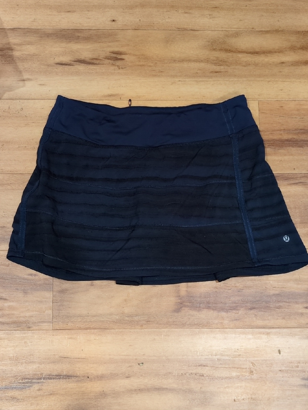 Lululemon Pace Rival Skirt Skort in Good Vibes Deep Navy Black Women's Size 8